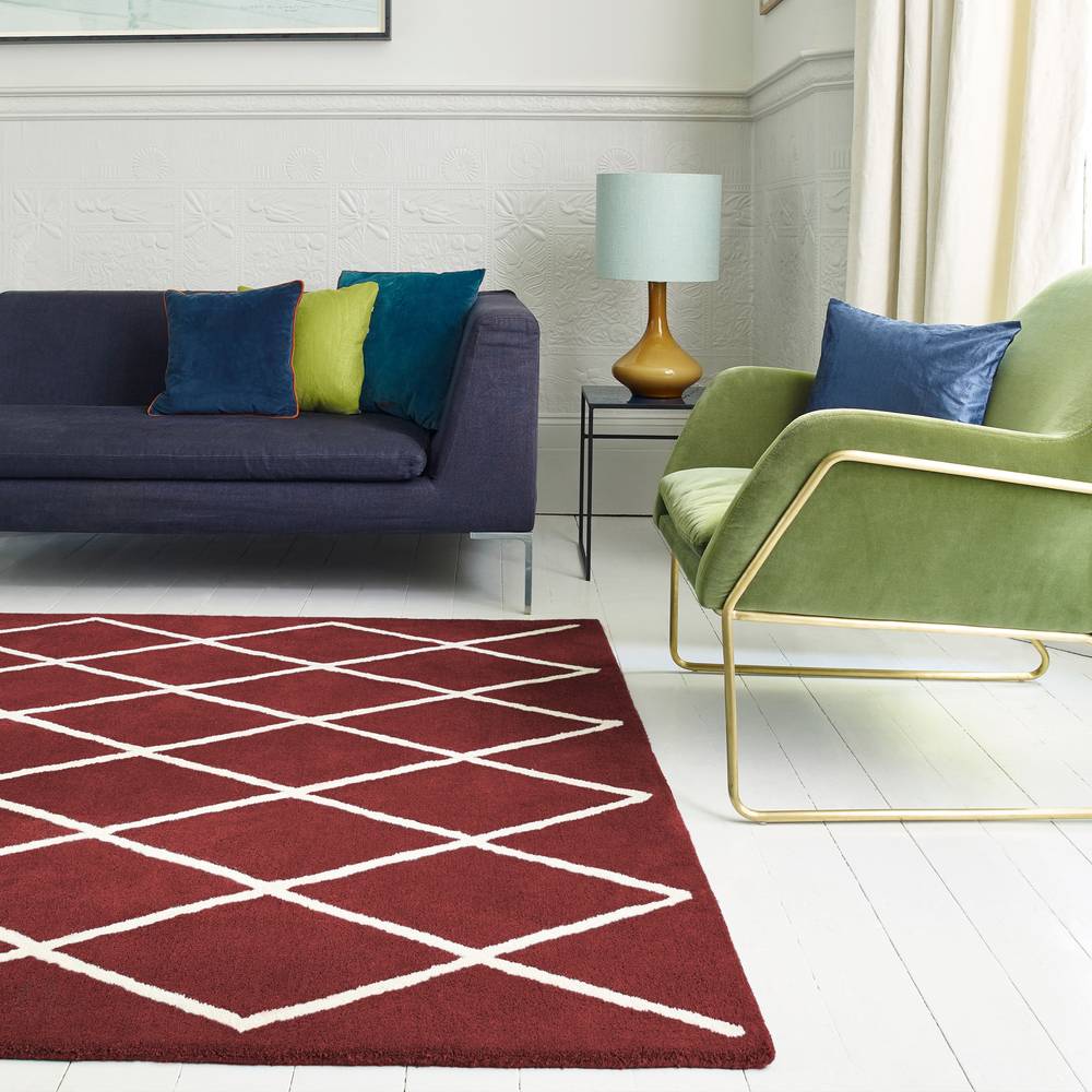 Albany Diamond Berry Rug