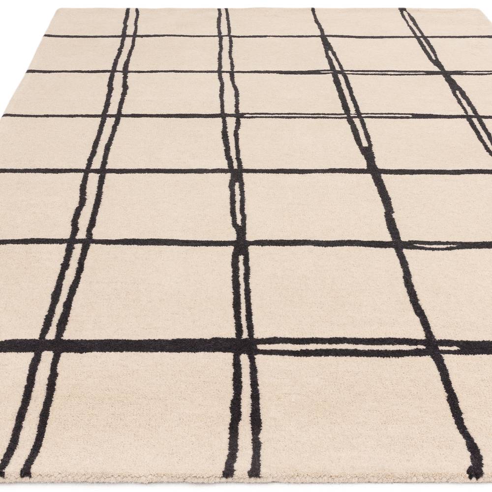 Albany Grid Monochrome  Rug