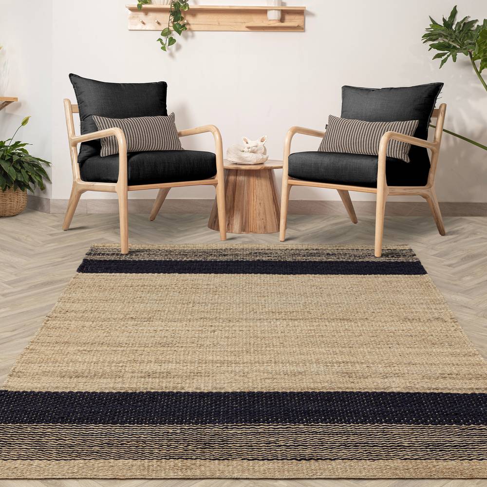 Cedar Charcoal / Natural Rug
