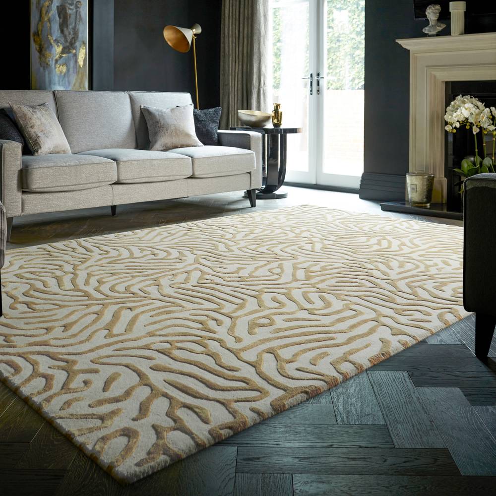 Katherine Carnaby Coral  Gold Rug