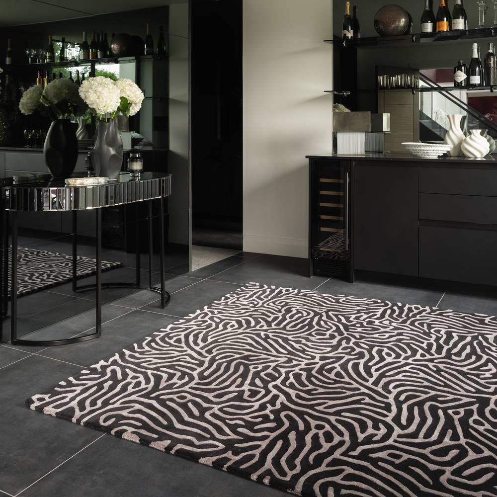 Katherine Carnaby Coral  Gunmetal Rug