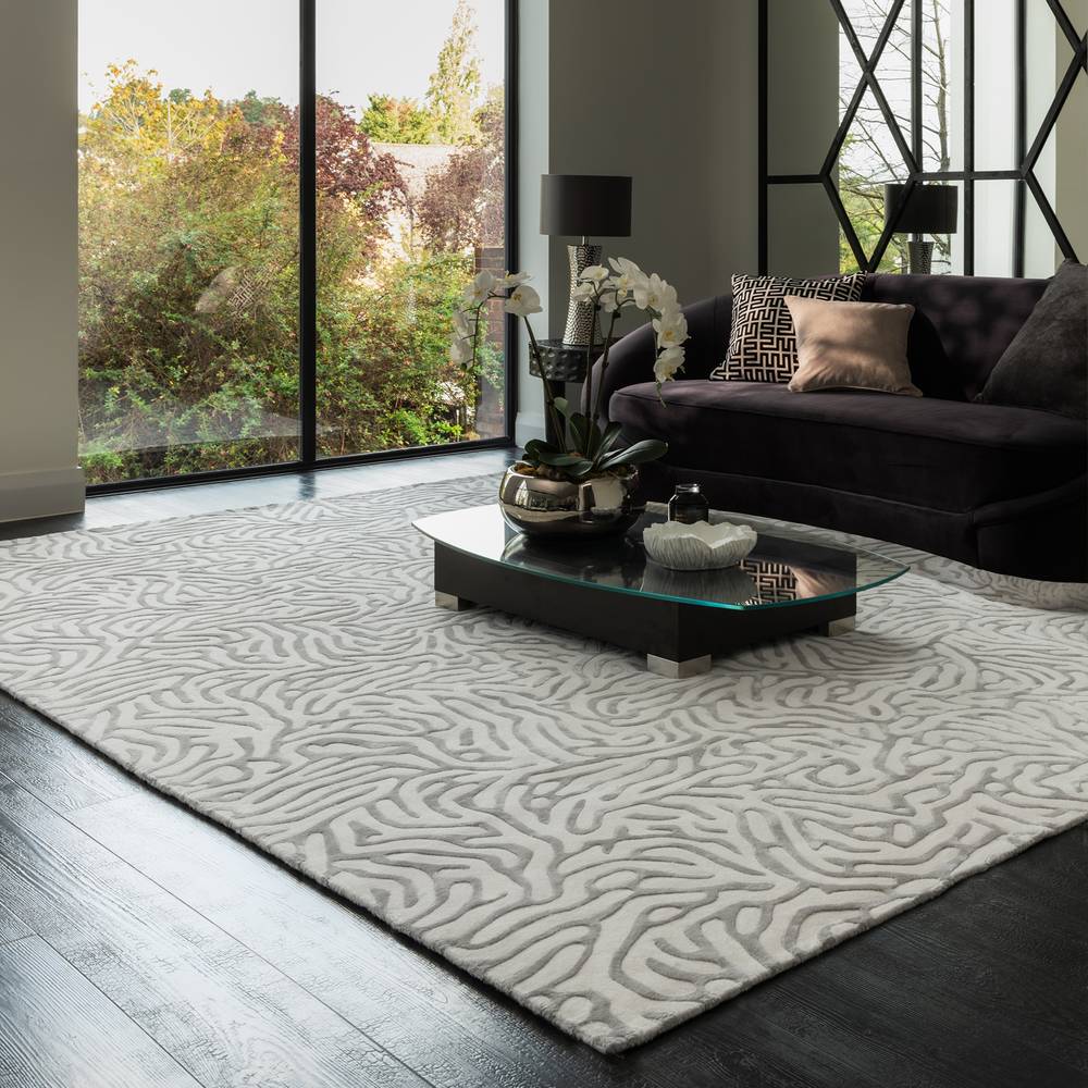 Katherine Carnaby Coral  Silver Rug