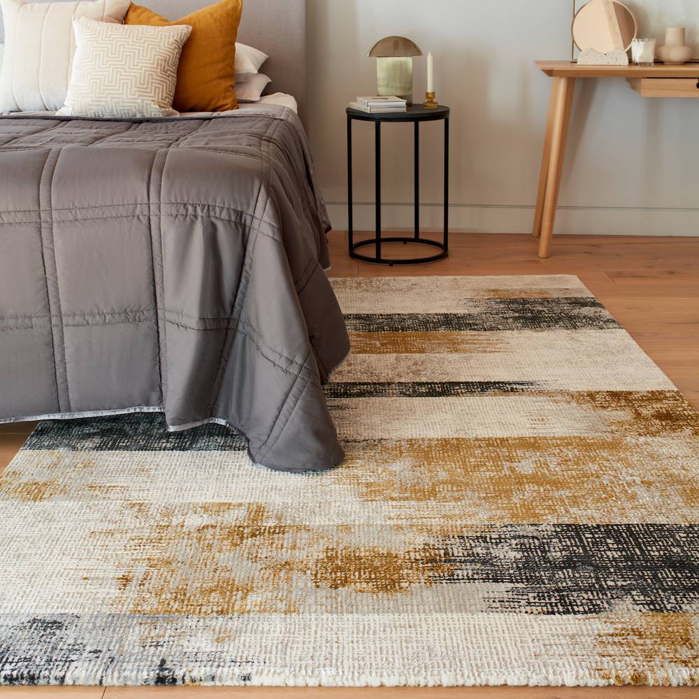 Kuza Lines Gold Rug