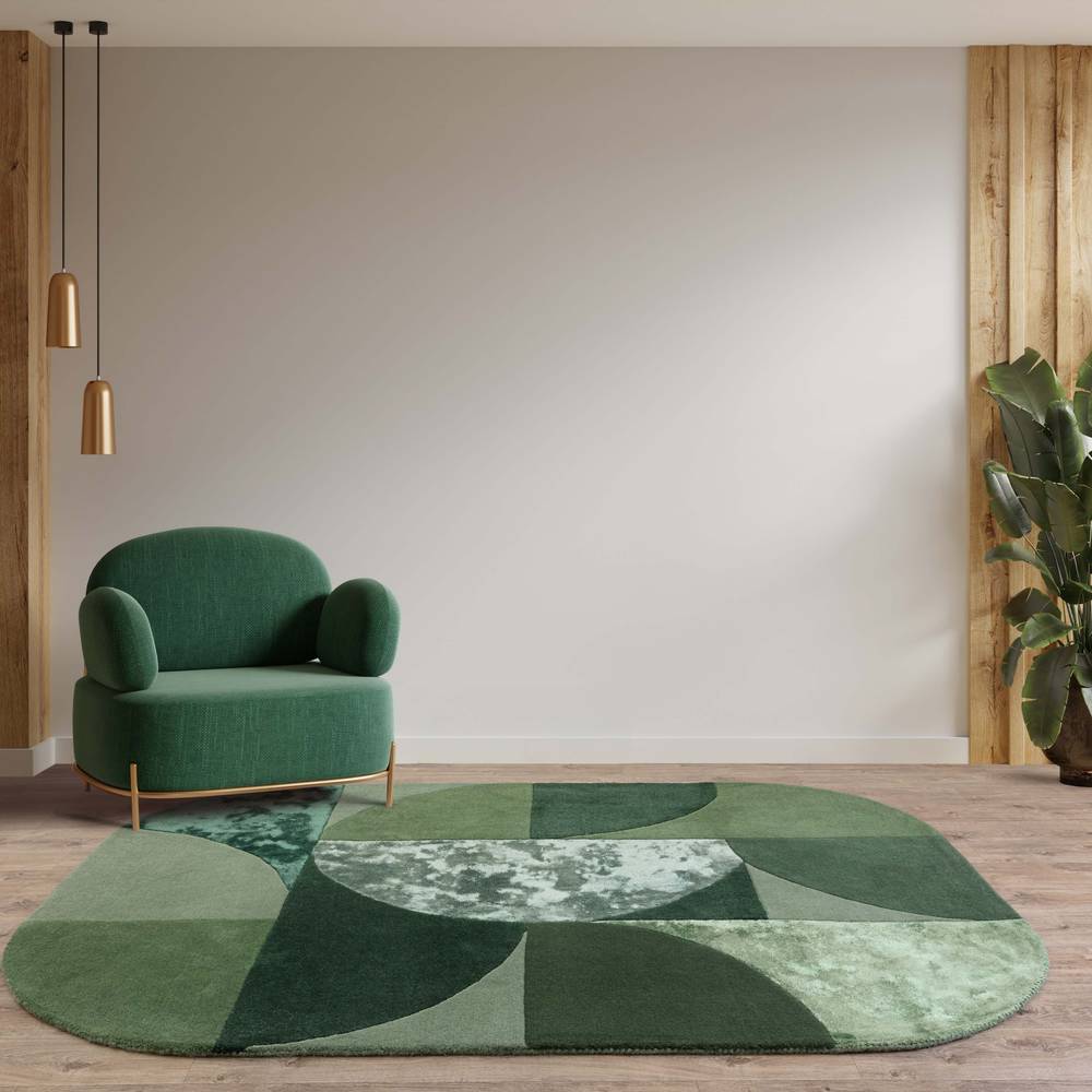 Matrix Oval Forest Rug