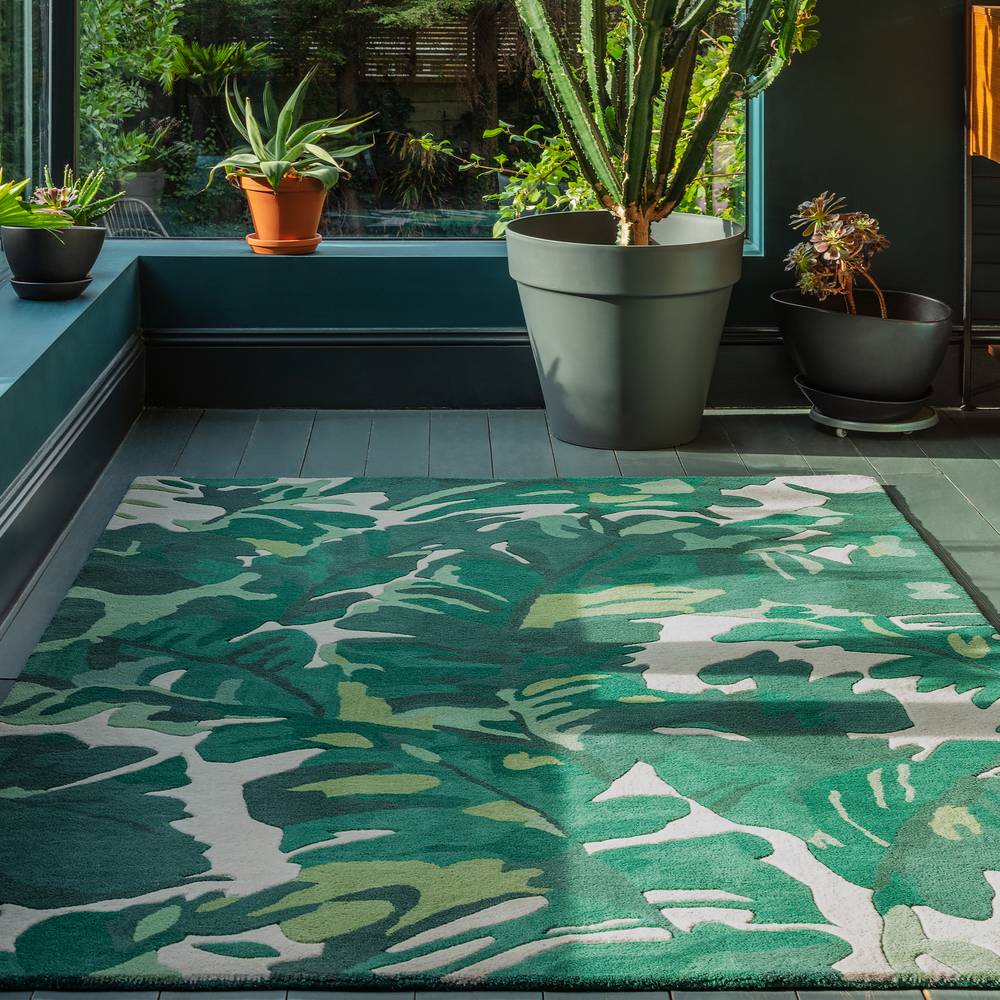 Matrix Network Forest Rug