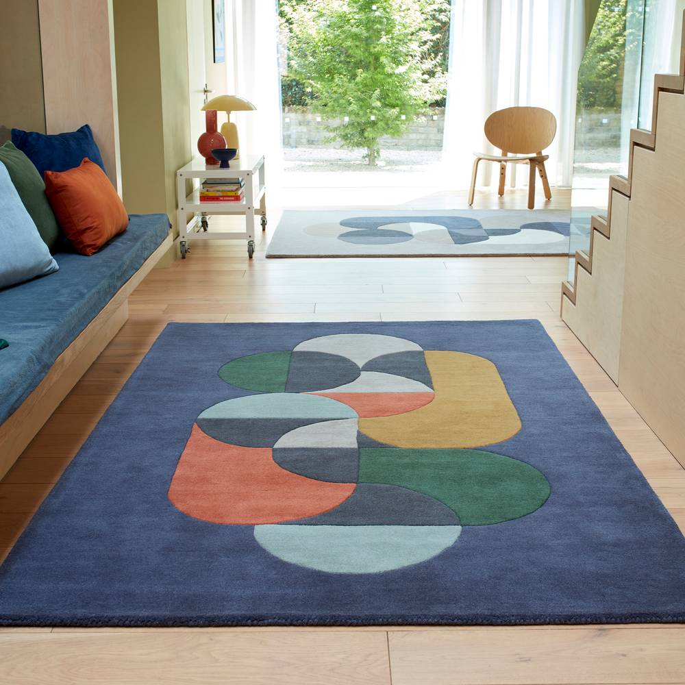 Matrix 91 Statement Navy Rug