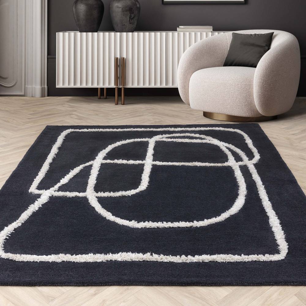 Matrix Infinity Charcoal Rug