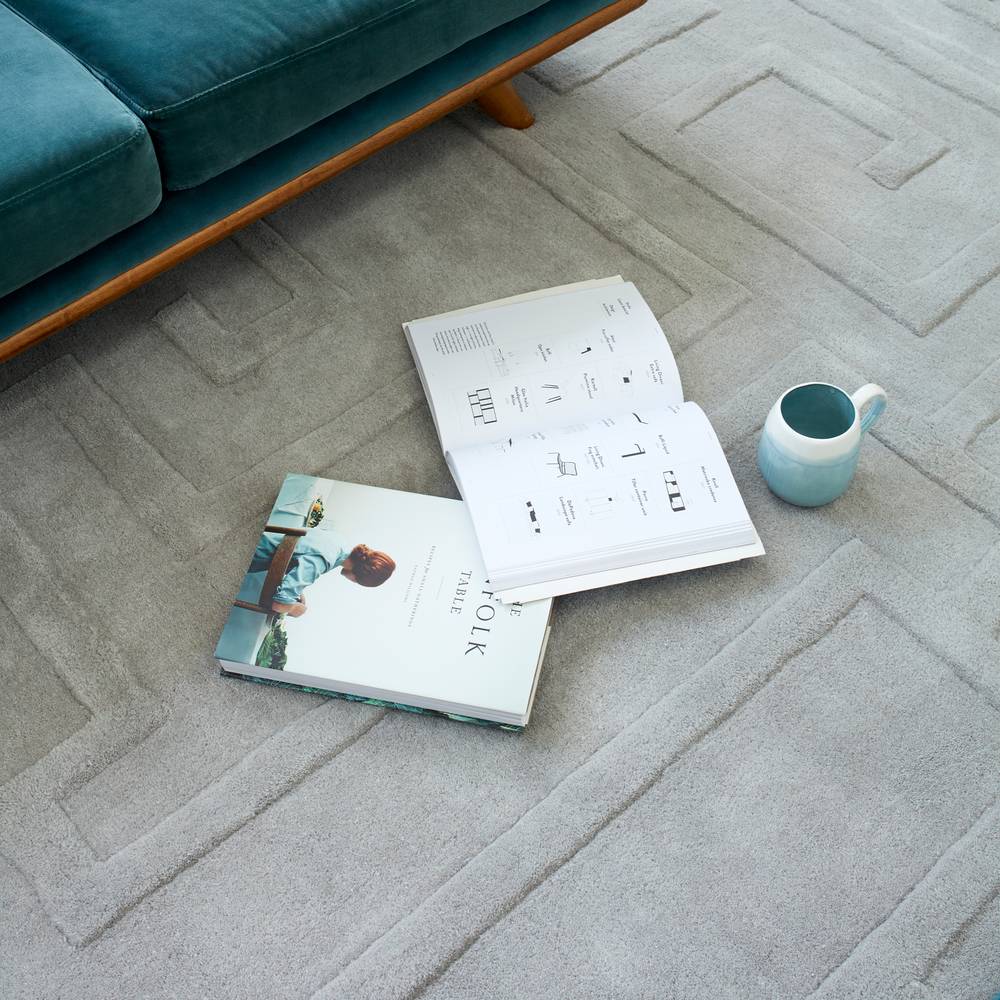 Maze Silver Rug