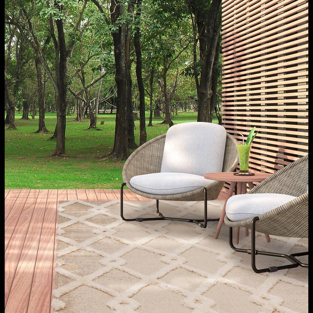 Monty MN07 Beige/Cream Diamond Rug