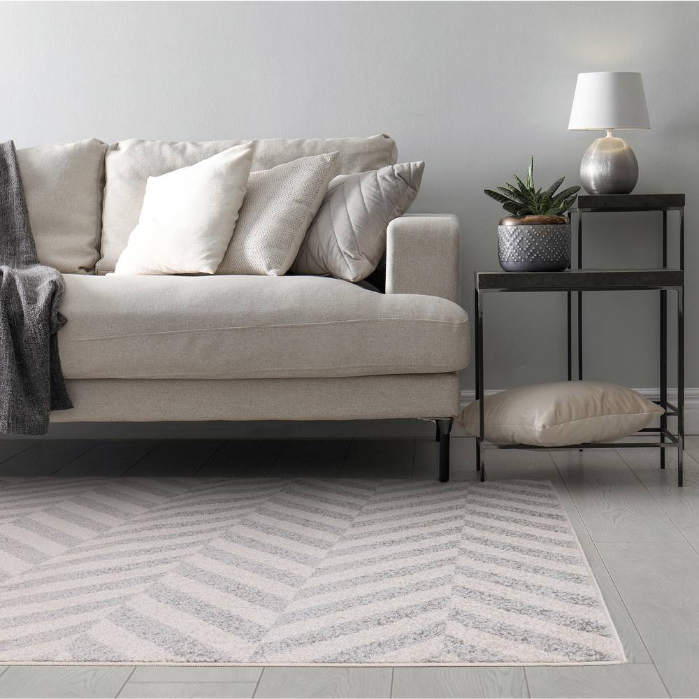 Muse Grey Chevron MU07 Rug