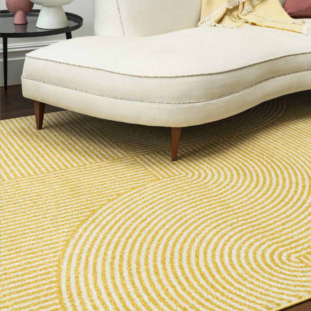 Muse Yellow Geometric MU18 Rug