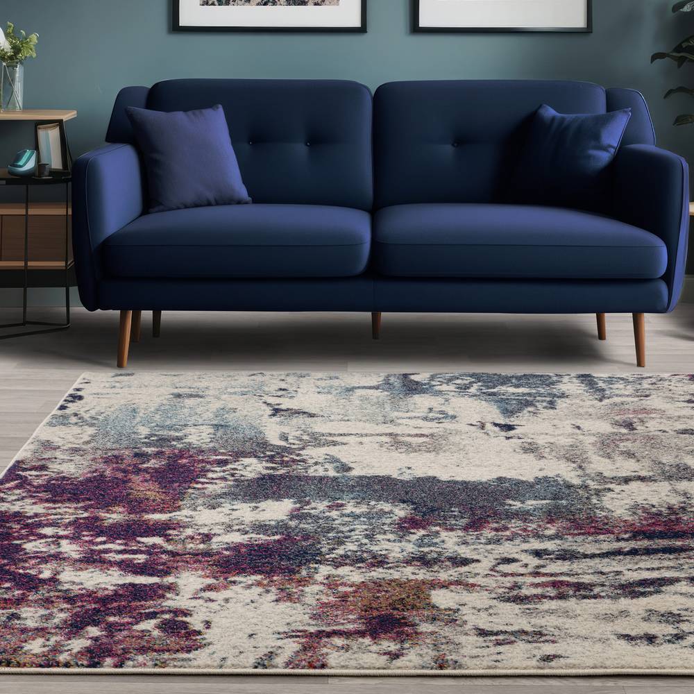 Nova NV23 Abstract Navy Multi Rug