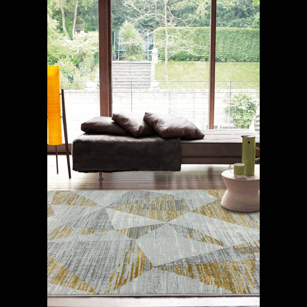 Orion OR12 Blocks Yellow Rug