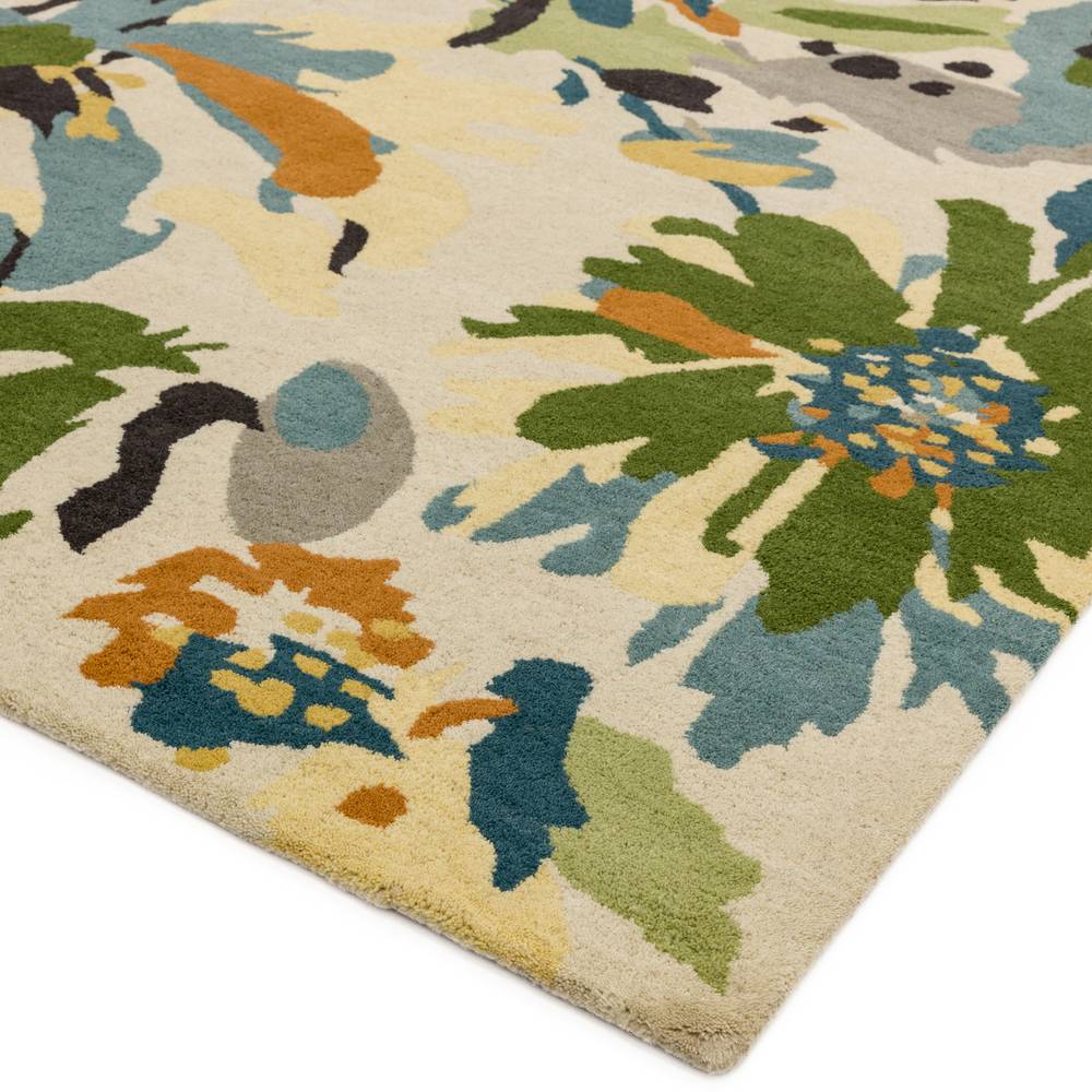 Reef RF11 Floral Green Multi Rug