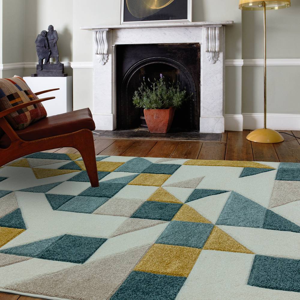 Sketch SK03 Shapes Green Rug