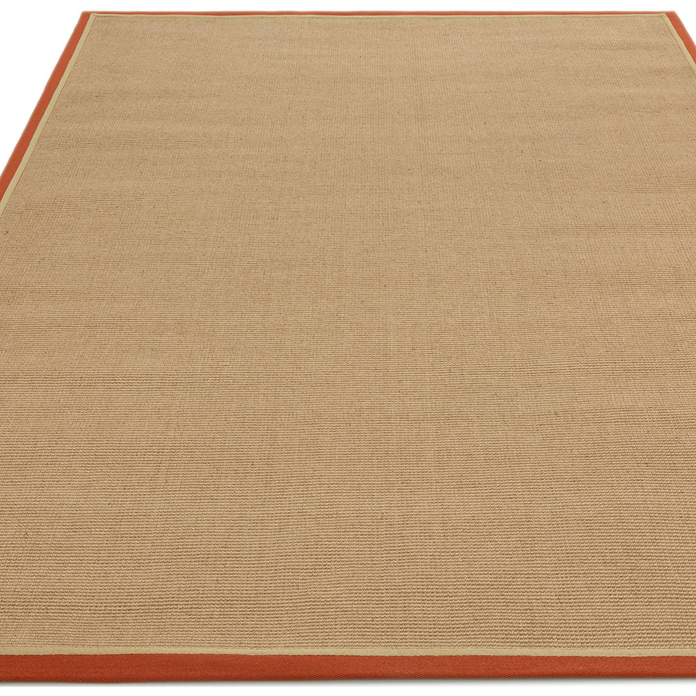 Bordo Boucle Rust Linen Rug