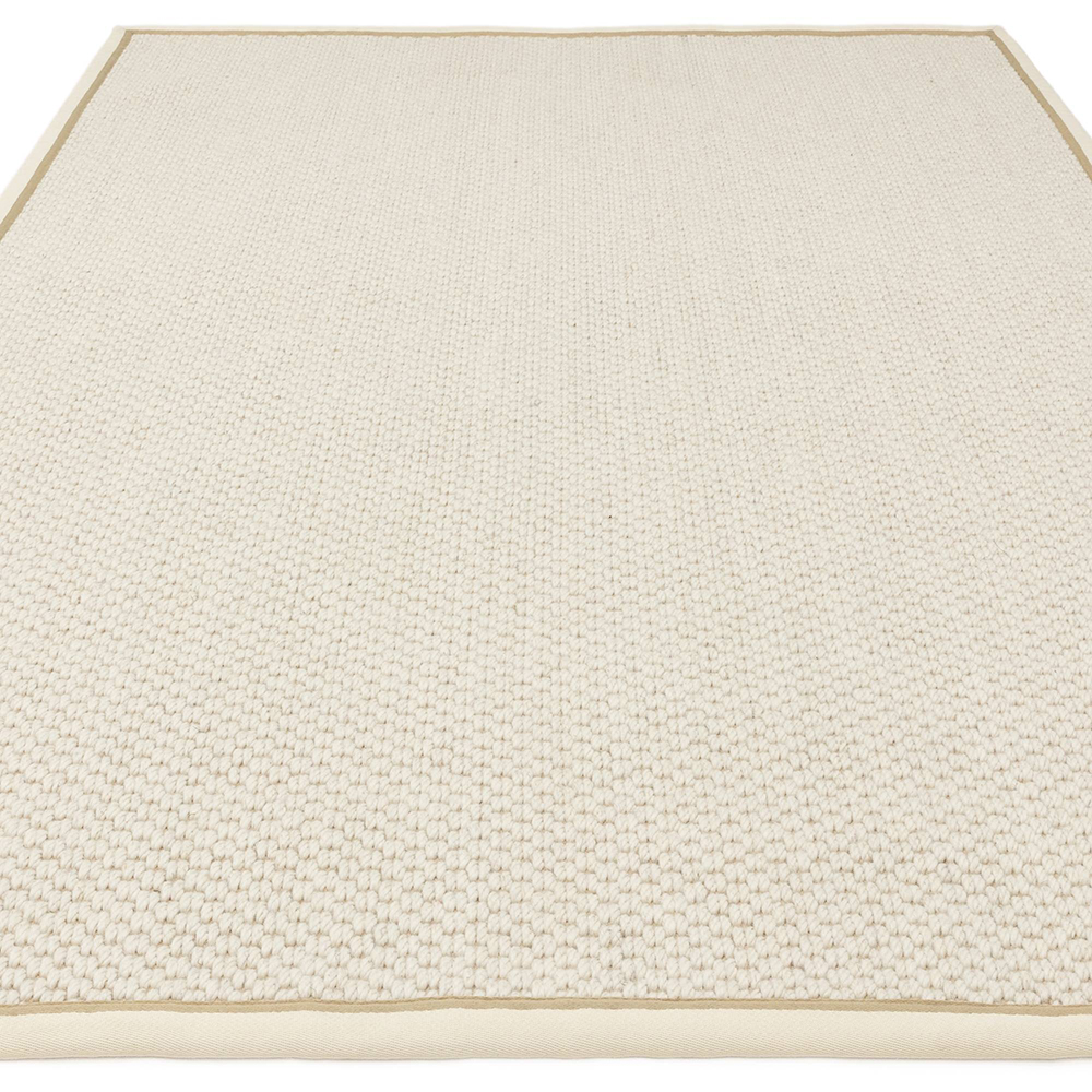 Korra Double Loop Cream Linen Rug