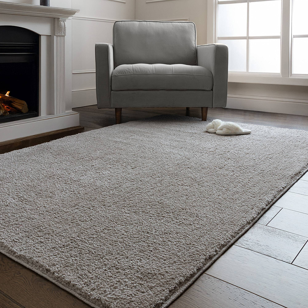 Super Snug Washable Light Grey Rug